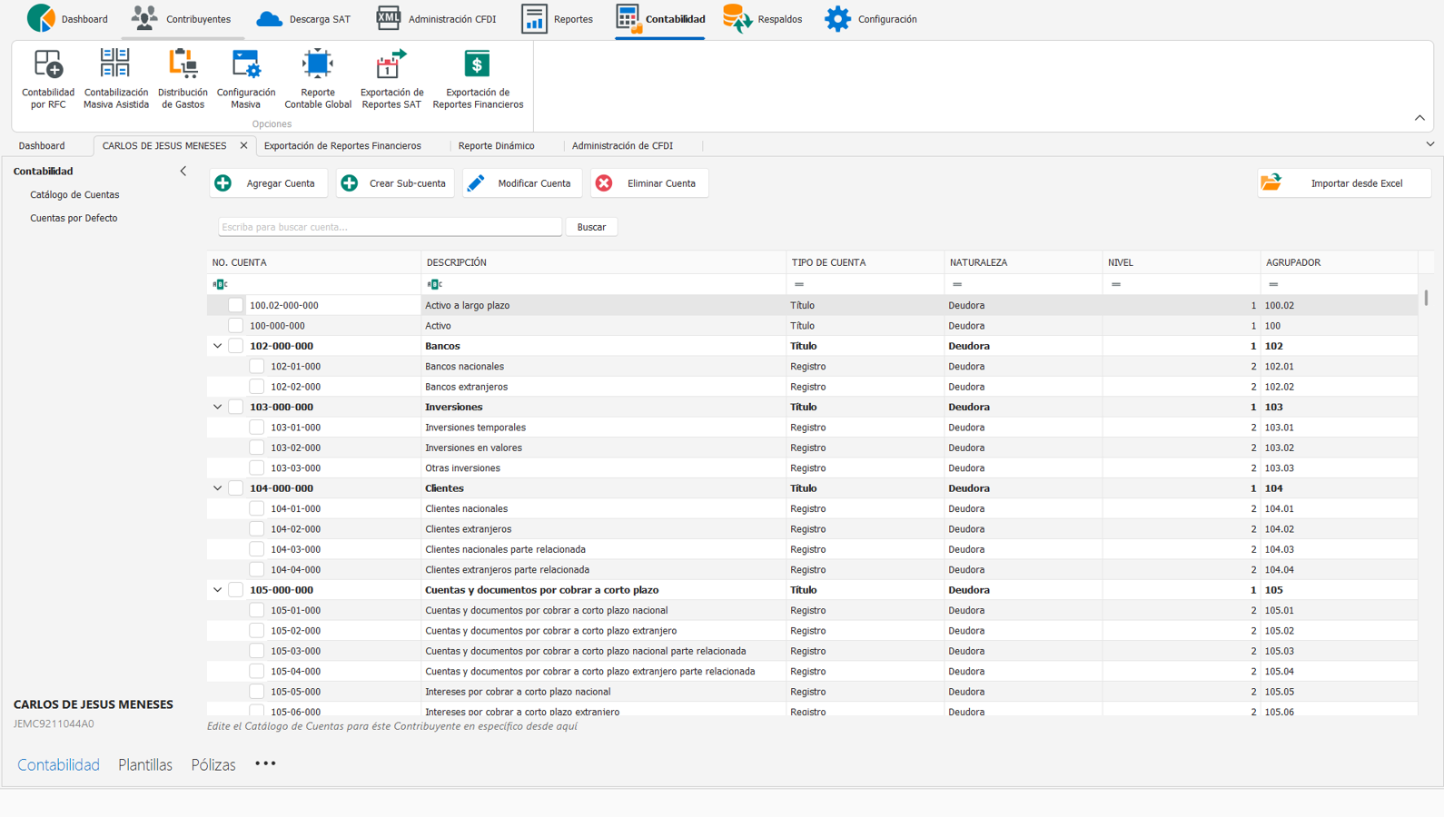 Contabilización Masiva